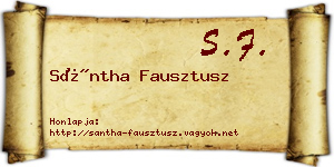 Sántha Fausztusz névjegykártya